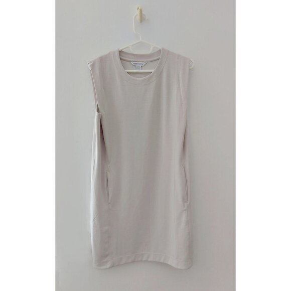 Athleta Seasoft Tank Dress S petite SP in abalone grey (bone beige tone) casual - Picture 2 of 11